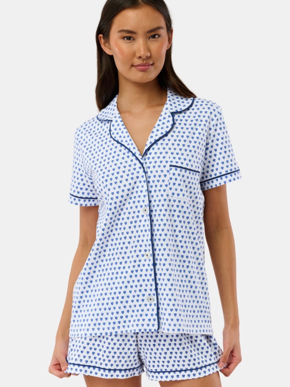 Roller Rabbit Hearts PoloPajama Set - Blue Hearts - Picture 2 of 2